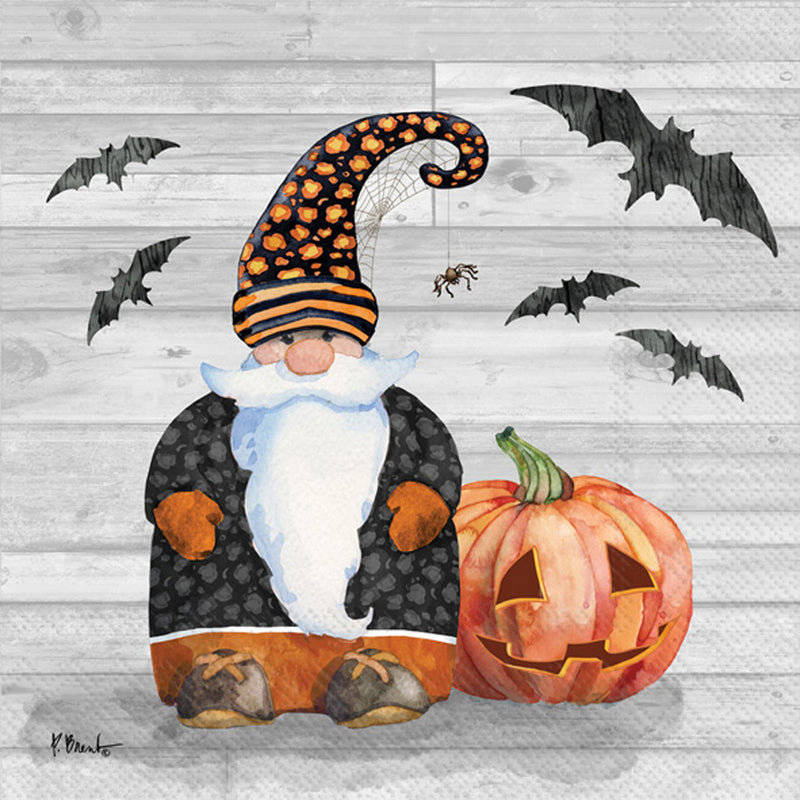 Halloween Gnome - Cocktail Napkin - The Country Christmas Loft