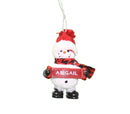 Cozy Snowman Ornament (Letters A - F) - - The Country Christmas Loft