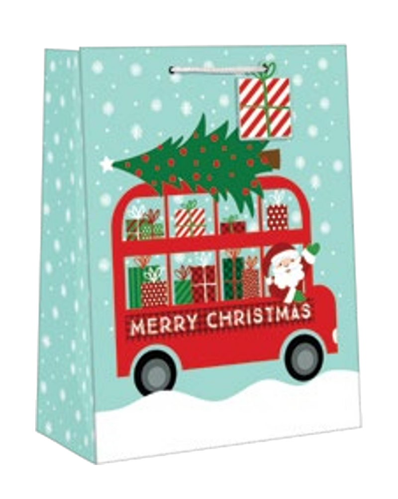 Juvenile Giftbag - Santa Bus - Large - The Country Christmas Loft