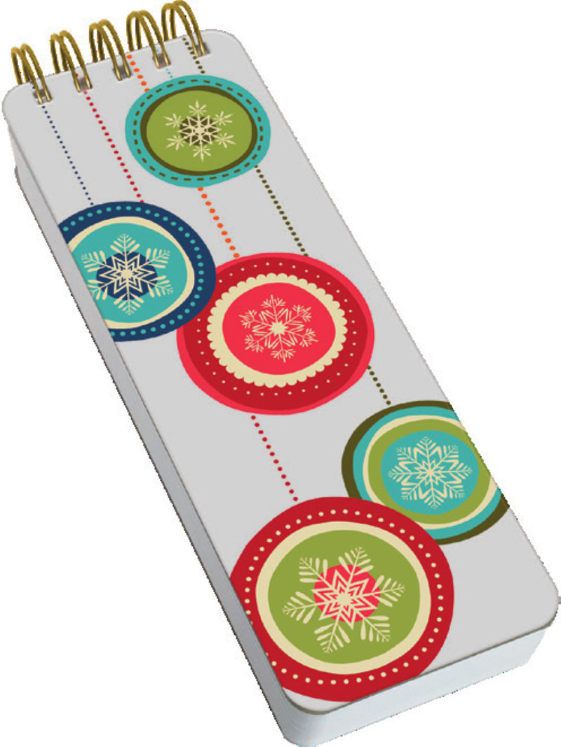Tall Spiral Holiday Notebook - Ornaments - The Country Christmas Loft
