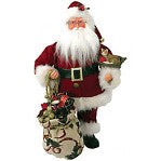 Santa's Cat Figurine - The Country Christmas Loft