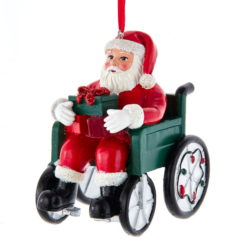 Santa in a Wheelchair Ornament - The Country Christmas Loft