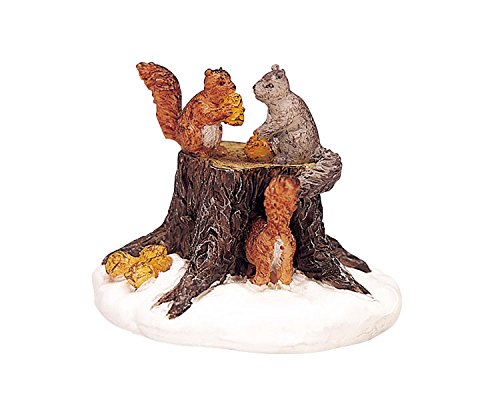 Chipmunks On Tree Stump Figurine - The Country Christmas Loft