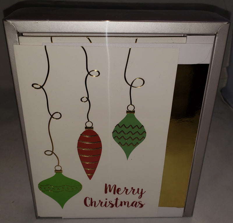 Holiday Luxury Favorites 18 Card Box - Festive Ornament Trio - The Country Christmas Loft