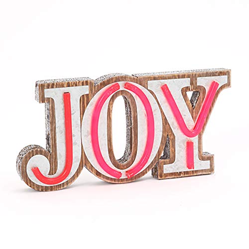 13 inch B/O Lighted Sign - Joy - The Country Christmas Loft