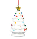 B/O Lighted White  Ceramic Tree Ornament - Christmas >> Ornaments >> Novelty - by Gerson