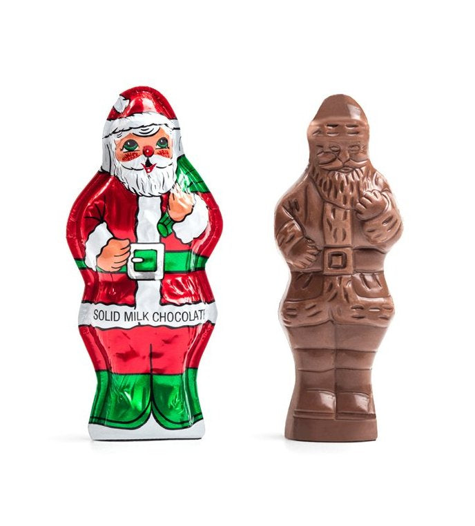 Solid Milk Chocolate Santa in Foil - 2 Ounce