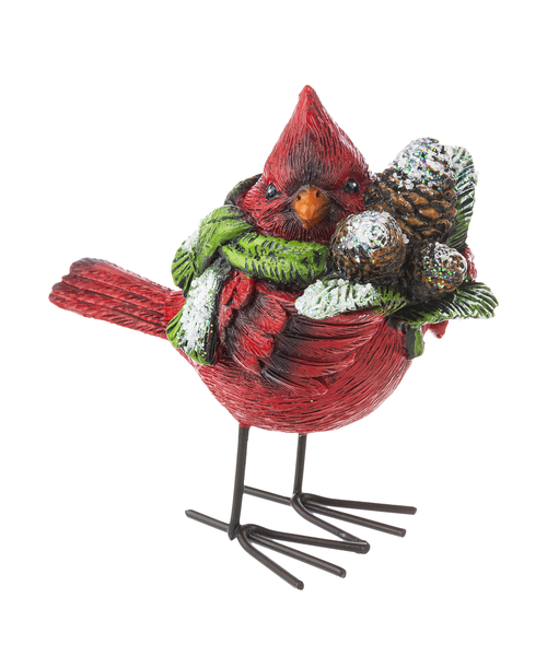 Festive Cardinal Figurine - - The Country Christmas Loft