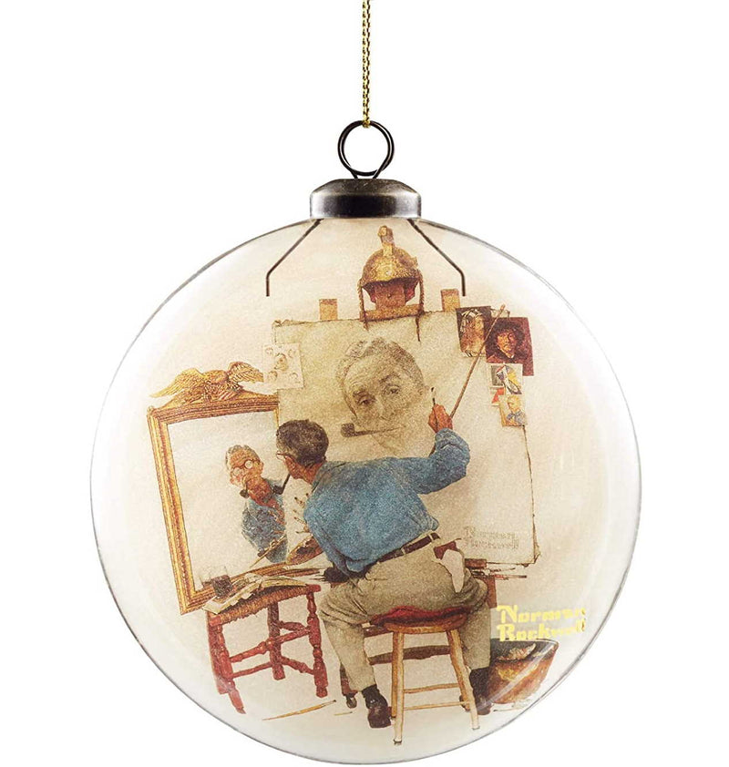 Norman Rockwell Saturday Evening Post Self Portait - Ornament - The Country Christmas Loft