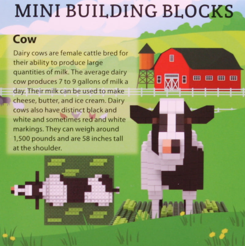 Mini Building Blocks - Farm Series - Cow - The Country Christmas Loft