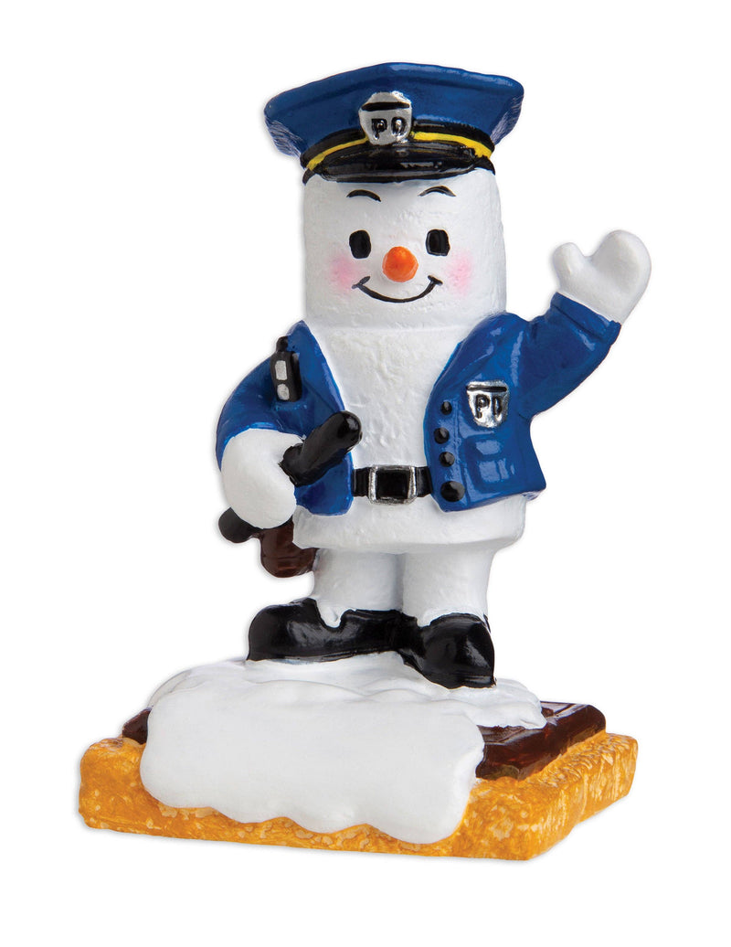 Marshmallow Police Officer Ornament - The Country Christmas Loft