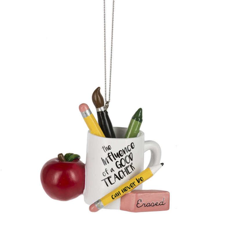 The Influence of a Good Teacher Can Never be Erased Ornament. - The Country Christmas Loft