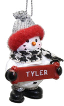 Cozy Snowman Ornament (Letters S - Z) - - The Country Christmas Loft