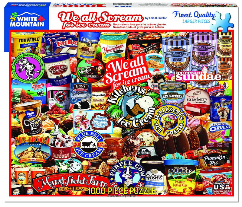 We All Scream For Ice Cream - 1000 Piece Jigsaw Puzzle - The Country Christmas Loft