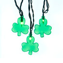 UL 10-Light Shamrock Light Set With Green Wire