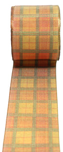 Fall Plaid  Wire Edge Ribbon - The Country Christmas Loft
