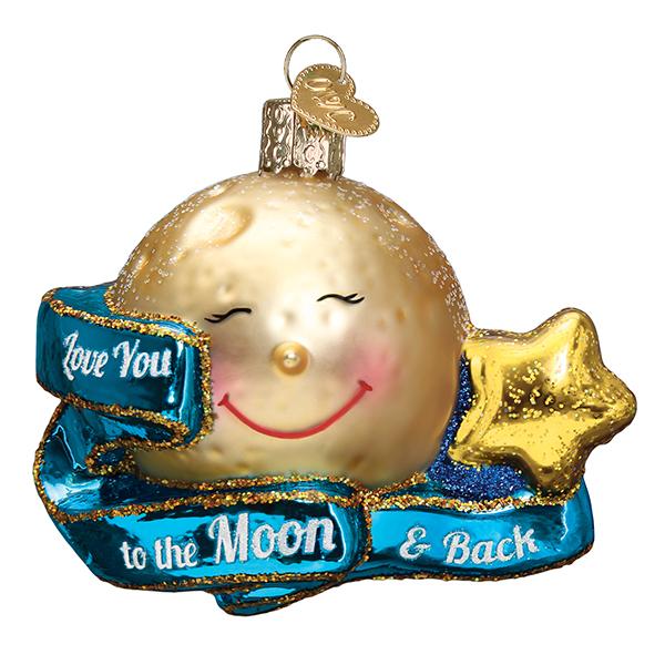 Love You to the Moon and Back Glass Ornament - The Country Christmas Loft