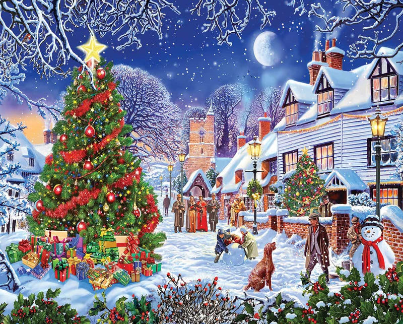 Village Christmas Tree Puzzle - 1000 Piece - The Country Christmas Loft