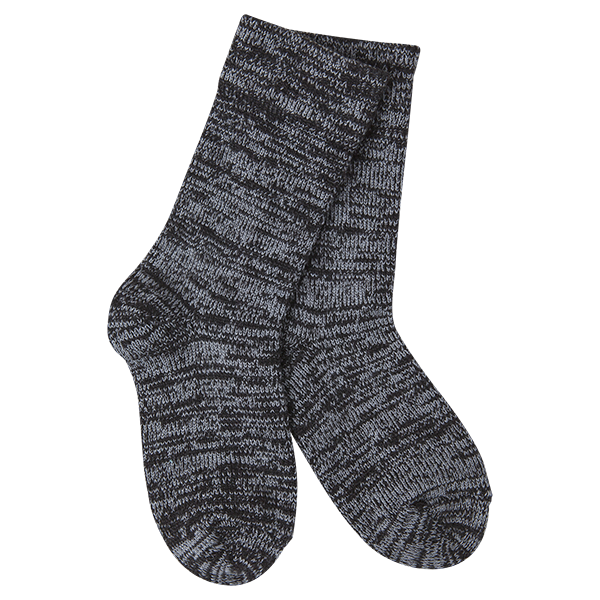 County Line Gallery Crew Socks - Black  - Size 10 -13 - The Country Christmas Loft