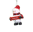 Cozy Snowman Ornament (Letters A - F) - - The Country Christmas Loft
