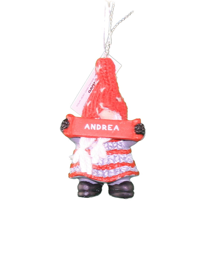 Personalized Gnome Ornament (Letters A-I) - Andrea