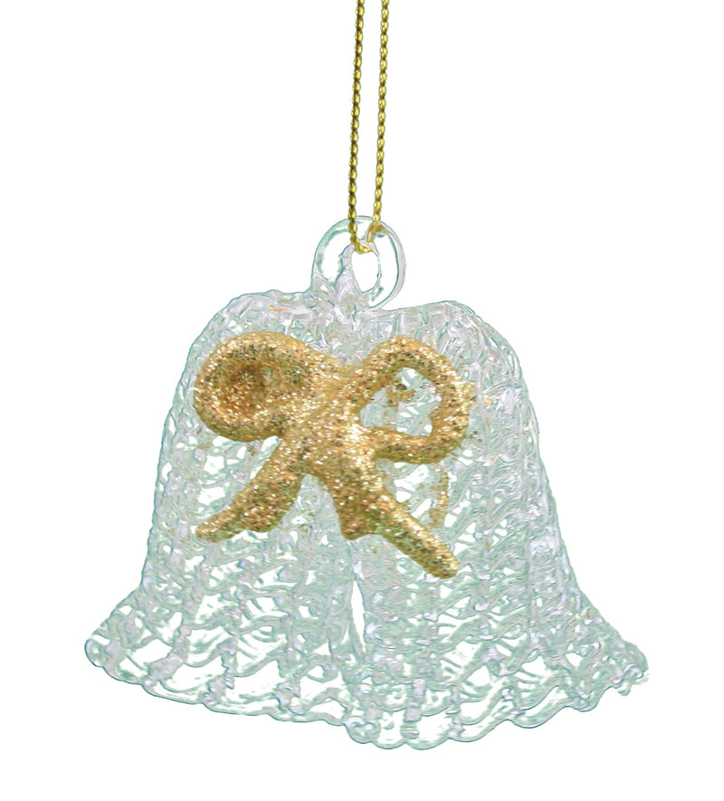 Spunglass Ornament - Gold Wedding Bells