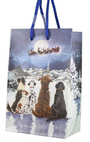 Traditional Scenes Gift Bag - Dog Carrolers - The Country Christmas Loft