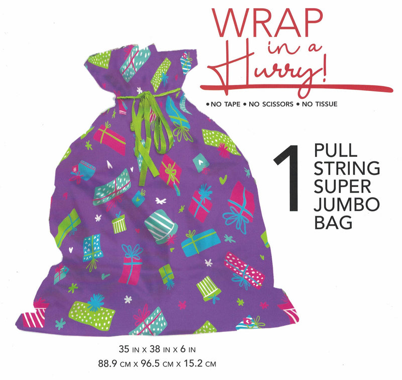 Super Jumbo Pull String Gift Bag - Presents - The Country Christmas Loft