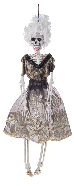 Costumed Hanging Skeleton - Gown - The Country Christmas Loft