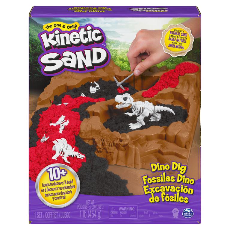Kinetic Sand Dino Dig Playset with 10 Hidden Dinosaur Bones - The Country Christmas Loft