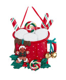Cocoa Mug With Marshmallows Ornament - Family of 3 - The Country Christmas Loft