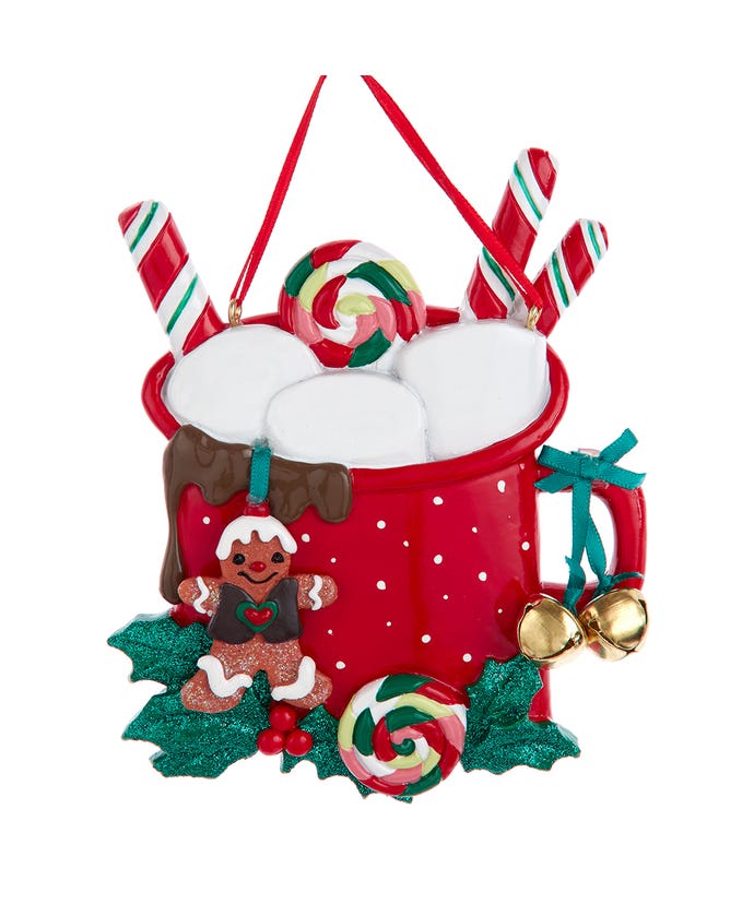 Cocoa Mug With Marshmallows Ornament - Family of 3 - The Country Christmas Loft