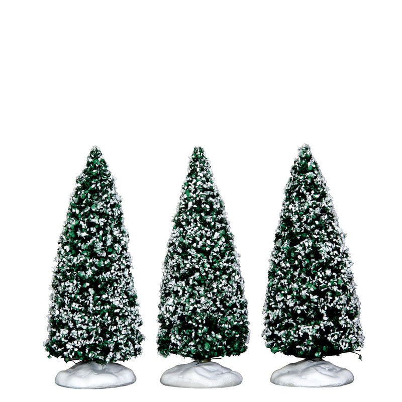 Snowy Juniper Tree - Small - Set Of 3 - The Country Christmas Loft