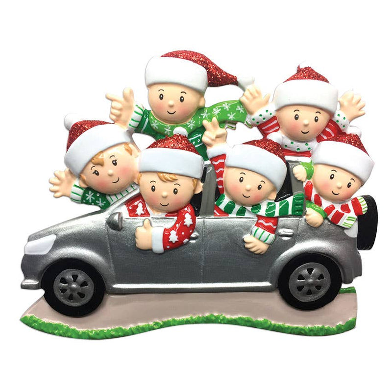 SUV Family of 6 Ornament - The Country Christmas Loft