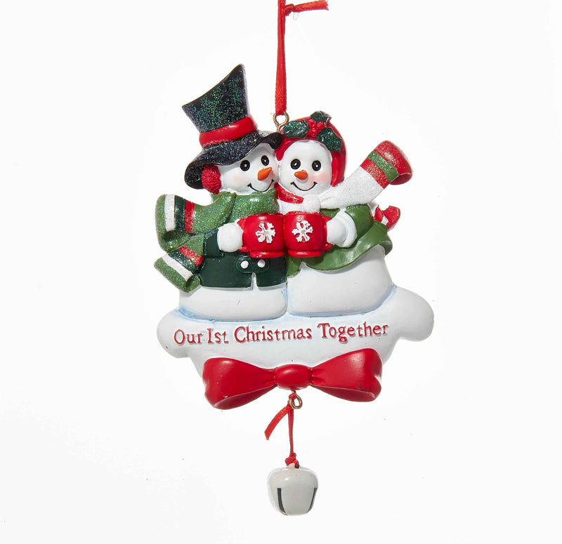 "Our 1st Christmas Together" Snow Couple Ornament - The Country Christmas Loft