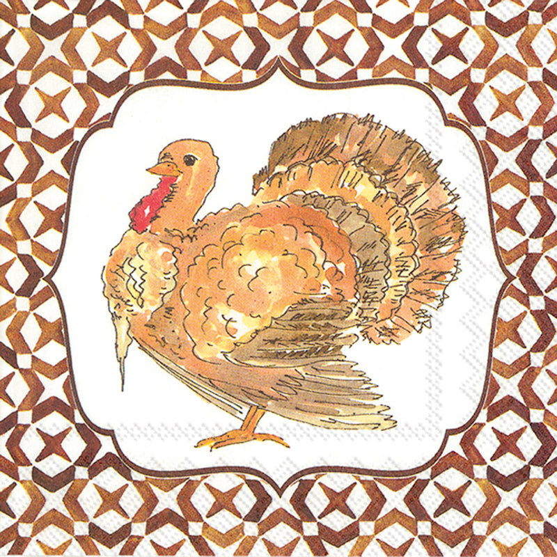 Cocktail Turkey Cocktail Napkin - The Country Christmas Loft