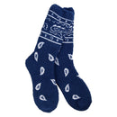 Cozy Collection Bandana Sock - Navy - The Country Christmas Loft