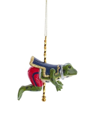 Resin Carousel Ornament - Frog - The Country Christmas Loft