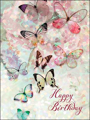 Birthday Card - Butterfly Birthday - The Country Christmas Loft