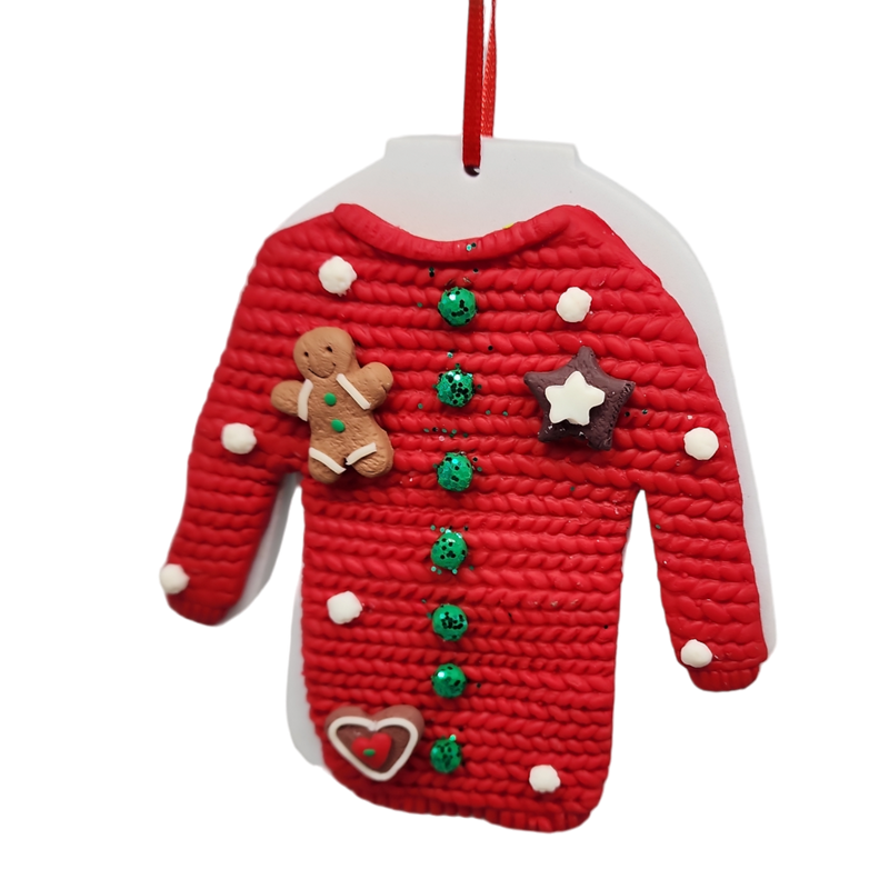 Claydough 'Icing' Ugly Sweater - Red