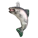 King Salmon Glass Ornament
