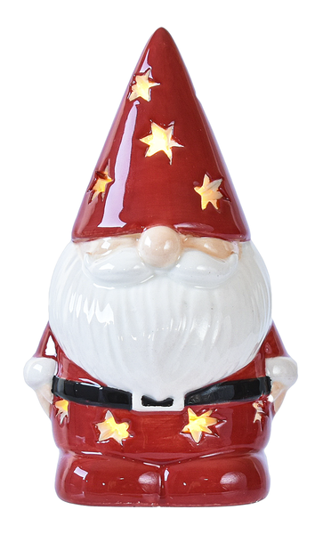 LED Light Up Mini Ceramic Gnome - The Country Christmas Loft