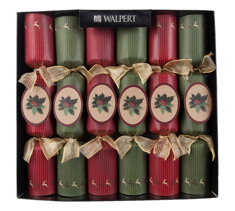 Red/Green Striped Kraft - 6ct - 12" - The Country Christmas Loft
