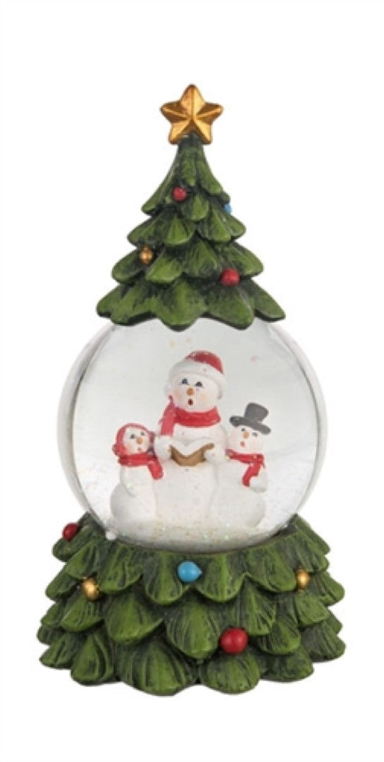 Glass Christmas Tree Snow Globe - - The Country Christmas Loft