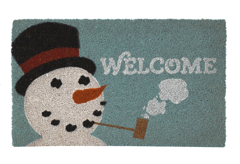 Christmas Coir Doormat - Snowman Welcome - The Country Christmas Loft