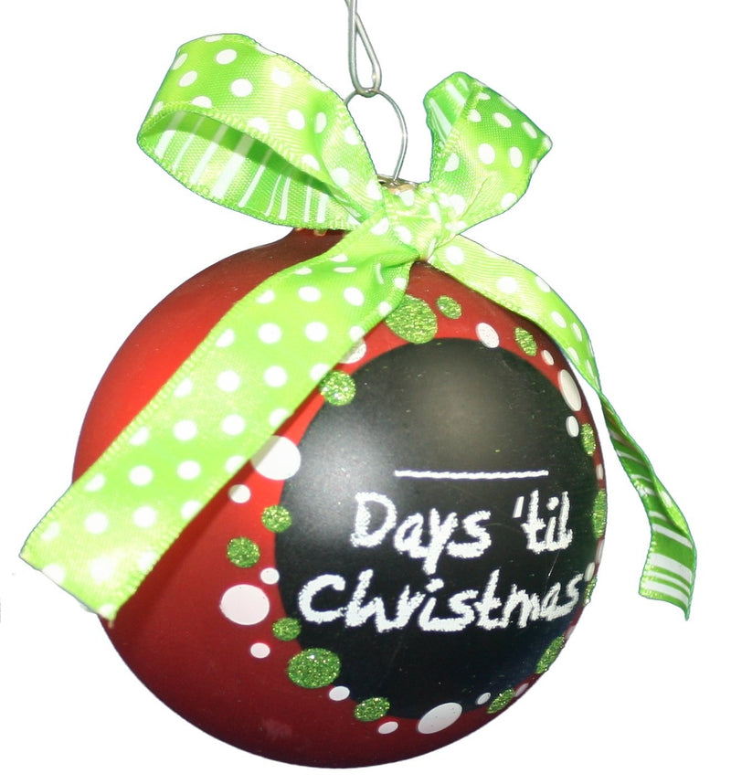 3 1/4" Balls With Chalkboard Sign - Days - The Country Christmas Loft