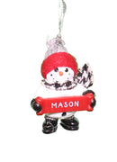 Cozy Snowman Ornament (Letters G - R) - - The Country Christmas Loft