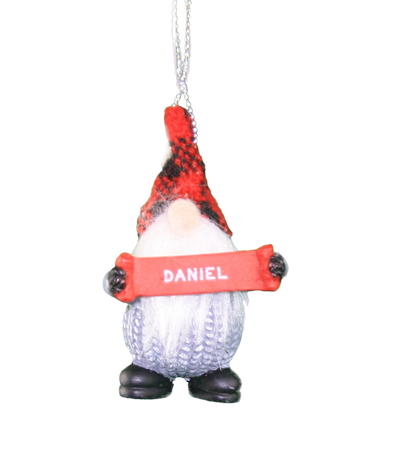 Personalized Gnome Ornament (Letters A-I) - Daniel - The Country Christmas Loft