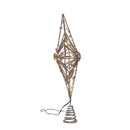Warm White Fairy LED Silver Star Treetop - 15 Inch
