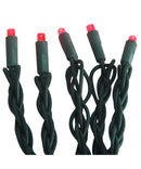100-Light 5mm Red LED Green Wire Light Set - The Country Christmas Loft